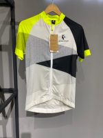 پیراهن دوچرخه‌سواری Scrspper — سایز M، سفید با طرح مشکی‌طوسی